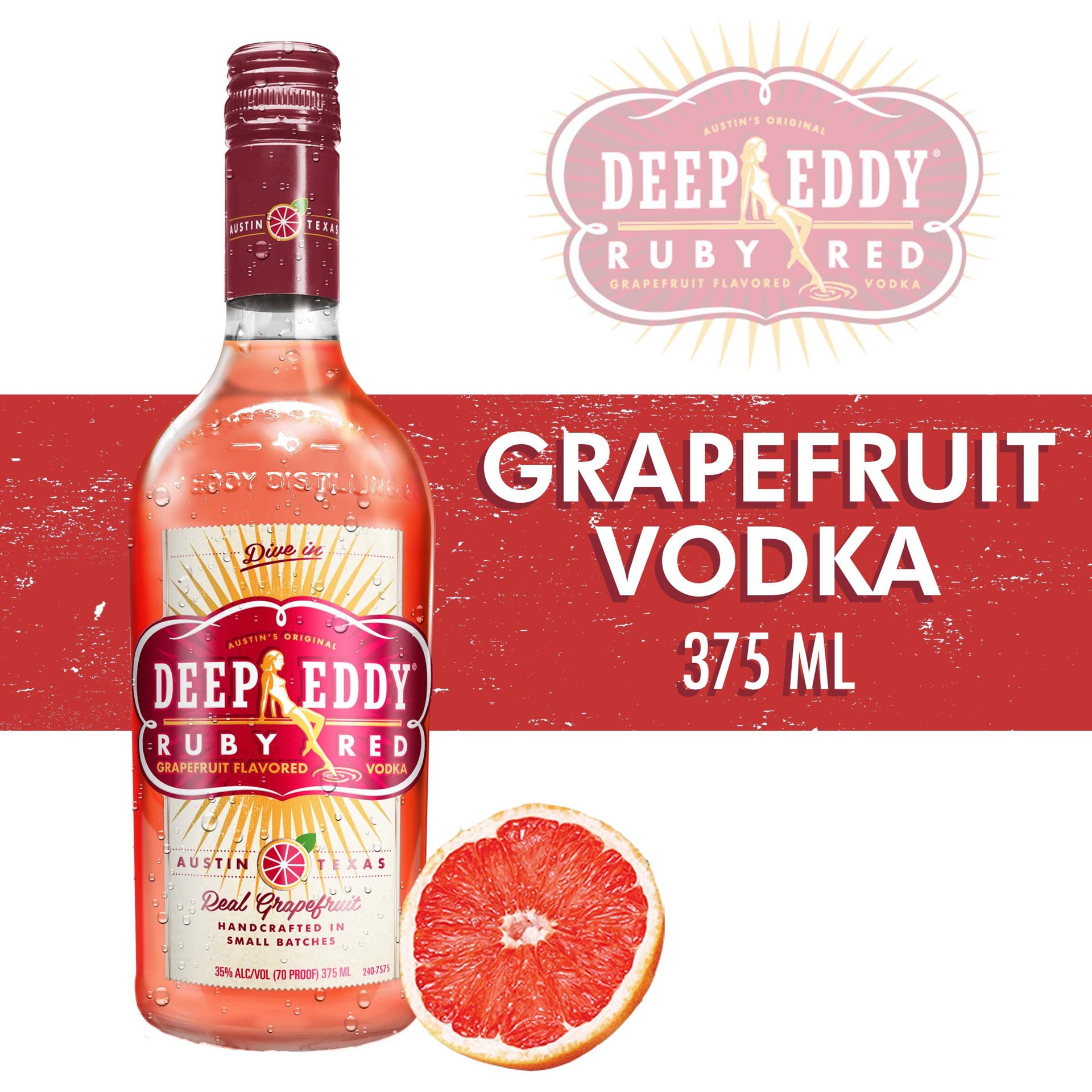 slide 3 of 3, Deep Eddy Vodka Flavors- Ruby Red, 375 ml, 375 ml