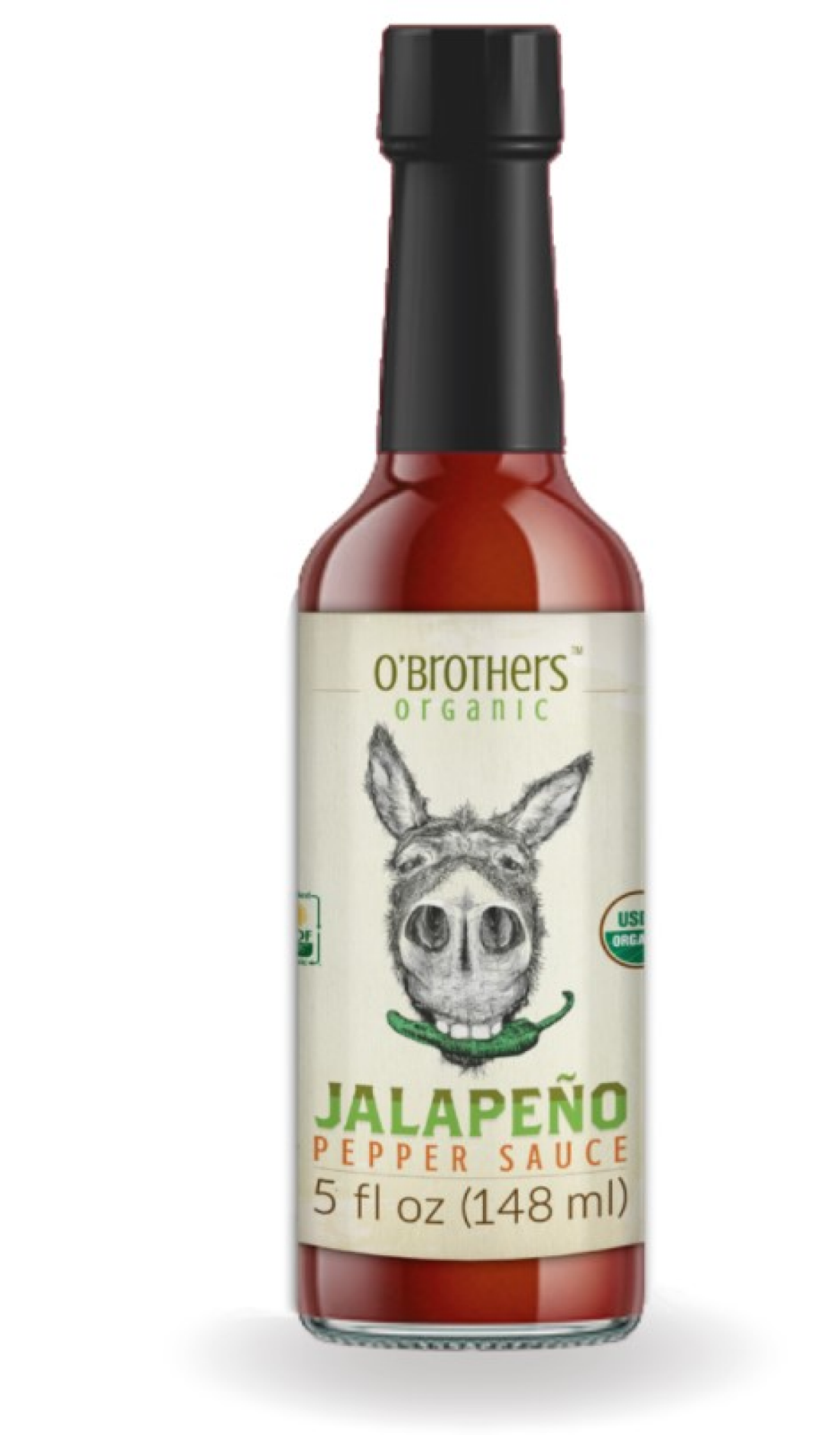 slide 1 of 4, O'Brothers Organic Jalapeno Pepper Sauce 5 oz, 5 oz