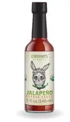 O'Brothers Organic Jalapeno Pepper Sauce 5 oz