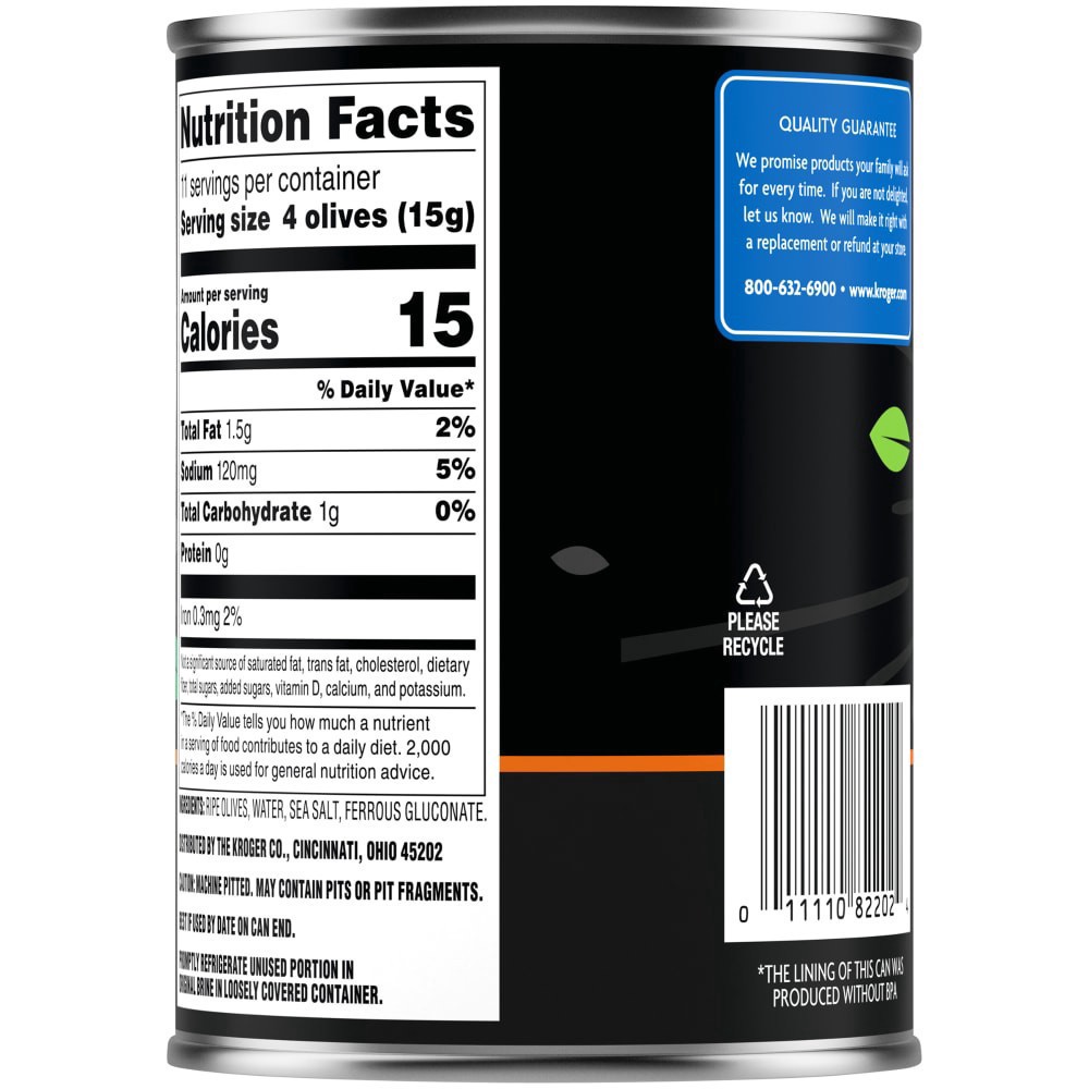 slide 3 of 4, Kroger Large Pitted Ripe Olives, 6 oz