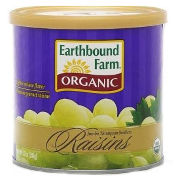 slide 1 of 1, Earthbound Farm Organic Jumbo Thompson Seedless Raisins, 10 oz