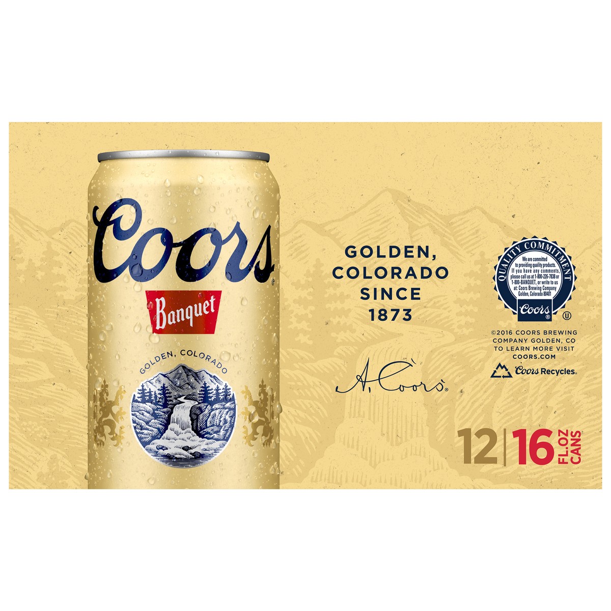 slide 3 of 9, Coors Banquet Lager Beer, 5% ABV, 12-pack, 16-oz beer cans, 384 oz