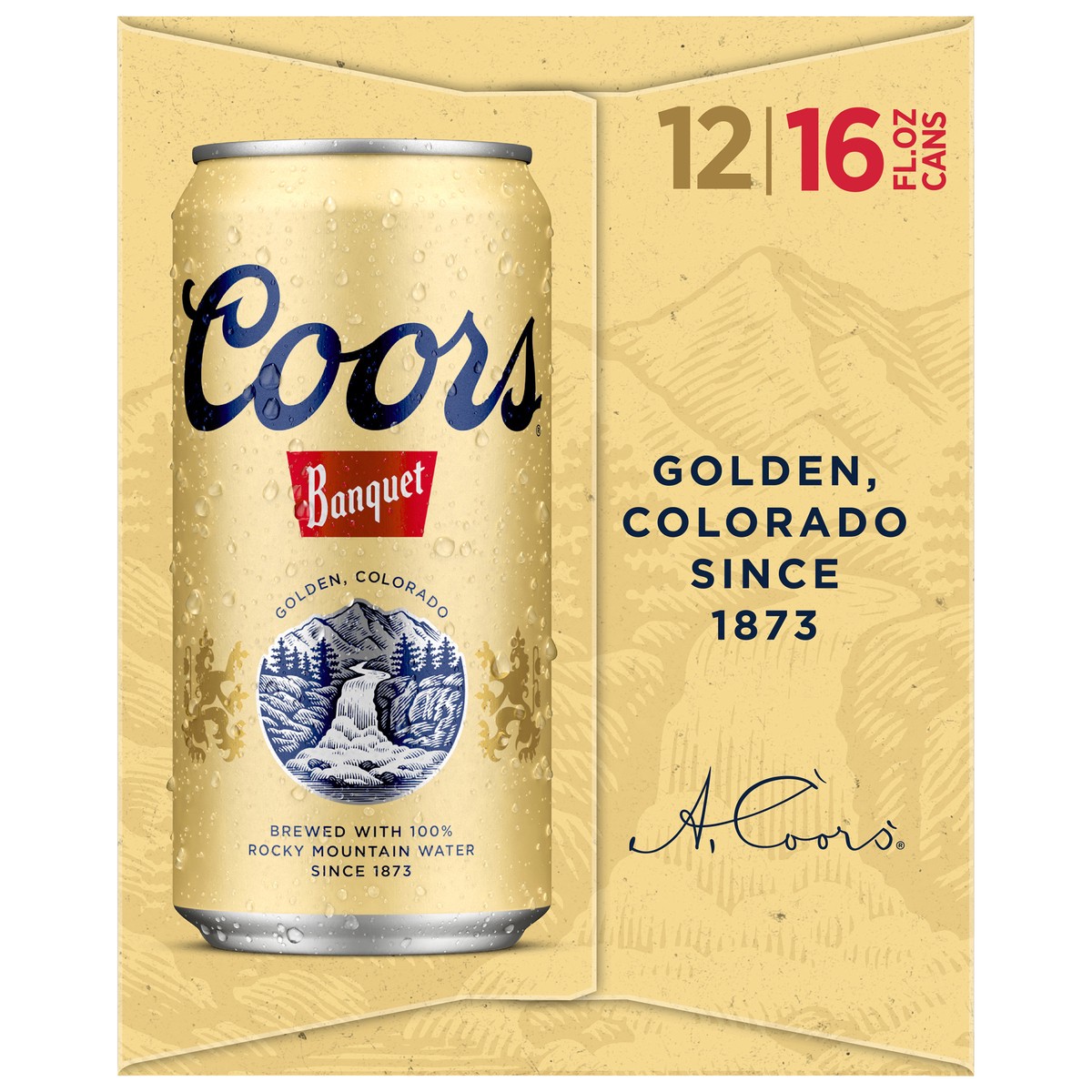 slide 7 of 9, Coors Banquet Lager Beer, 5% ABV, 12-pack, 16-oz beer cans, 384 oz