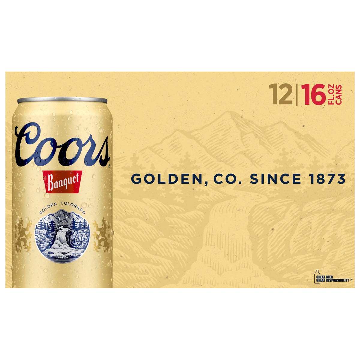 slide 5 of 9, Coors Banquet Lager Beer, 5% ABV, 12-pack, 16-oz beer cans, 384 oz