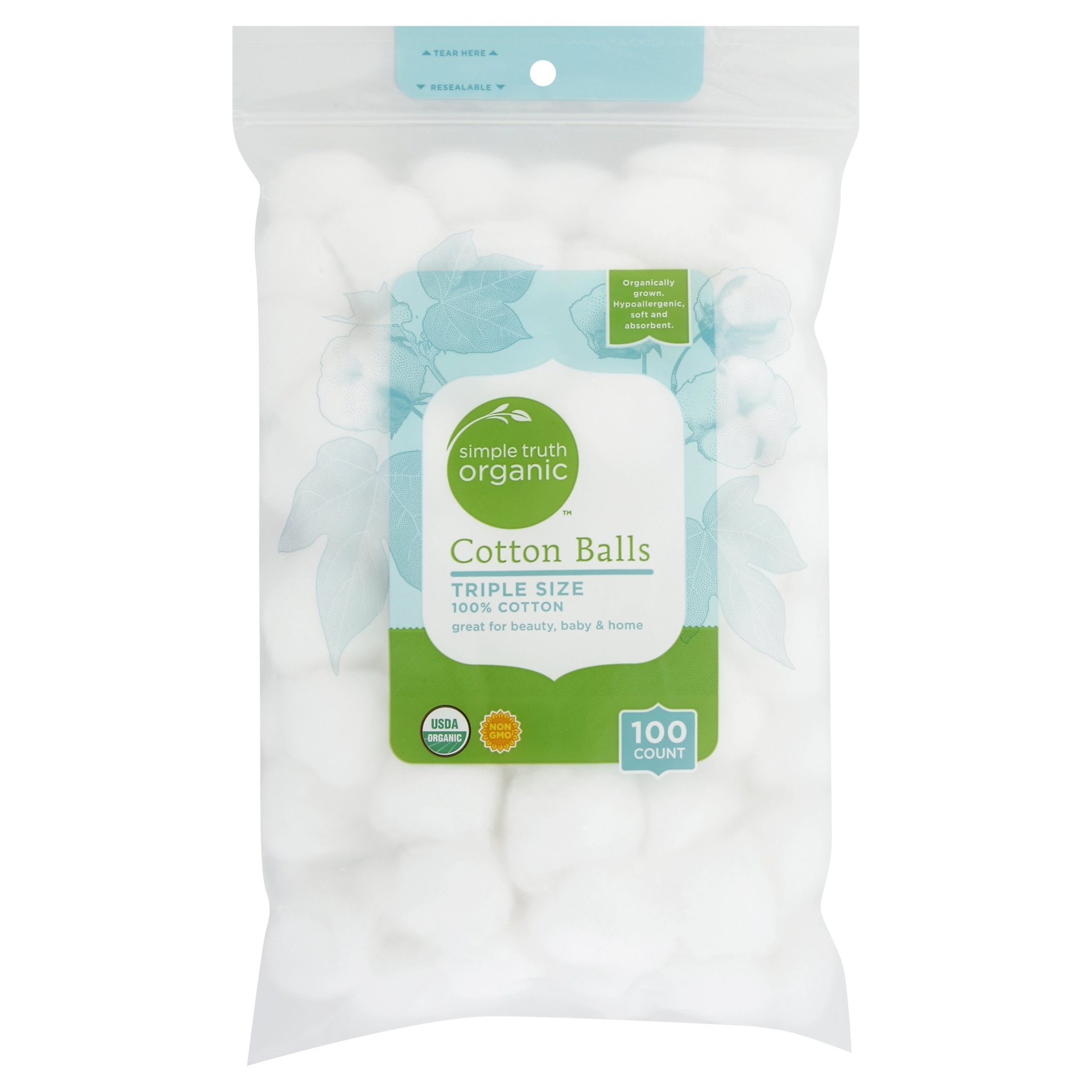 Simple Truth Organic Cotton Balls 100 ct | Shipt