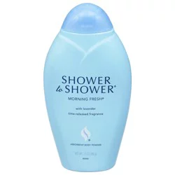 Shower to Shower Morning Fresh Absorbent with Lavender Body Powder 13 oz