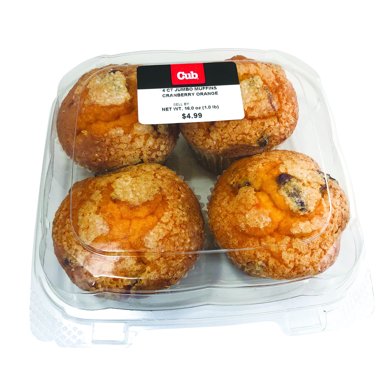 slide 1 of 1, Cub Cranberry Orange Muffins Jumbo, 4 Each, 4 ct