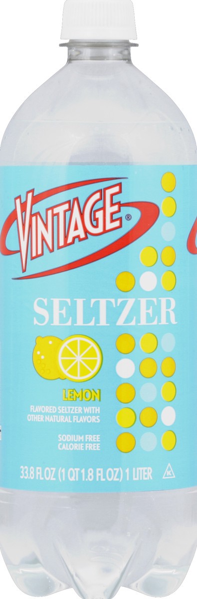 slide 4 of 4, Vintage Seltzer Lemon, 33.8 oz