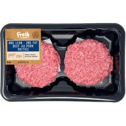 FRESH FROM MEIJER 80/20 Beef/Pork Patties, 4 Patties