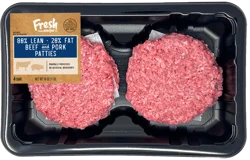 FRESH FROM MEIJER 80/20 Beef/Pork Patties, 4 Patties