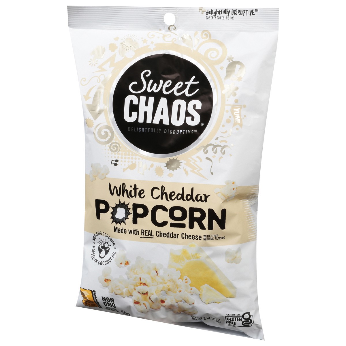slide 3 of 13, Sweet Chaos White Cheddar Popcorn 6 oz, 6 oz