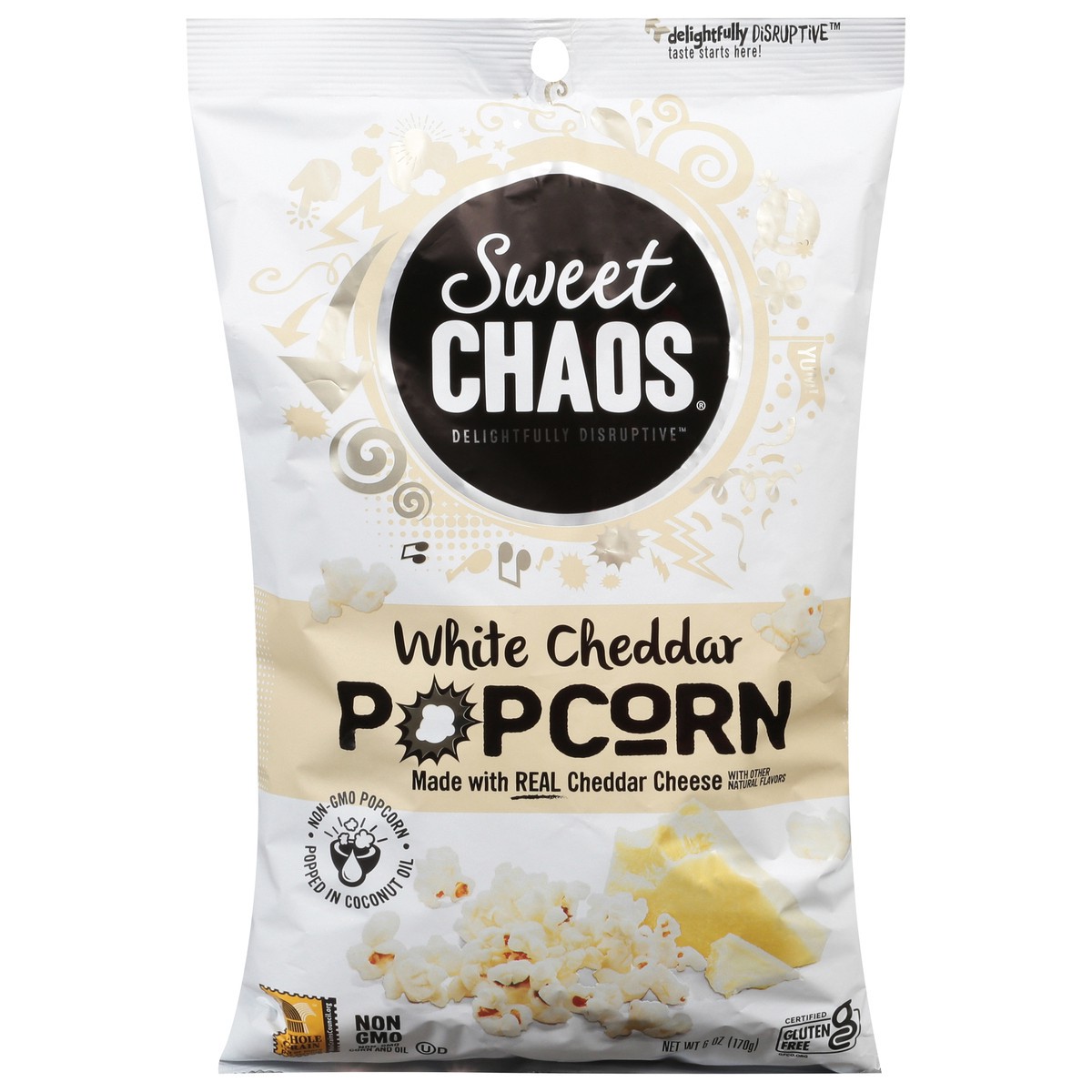 slide 1 of 13, Sweet Chaos White Cheddar Popcorn 6 oz, 6 oz