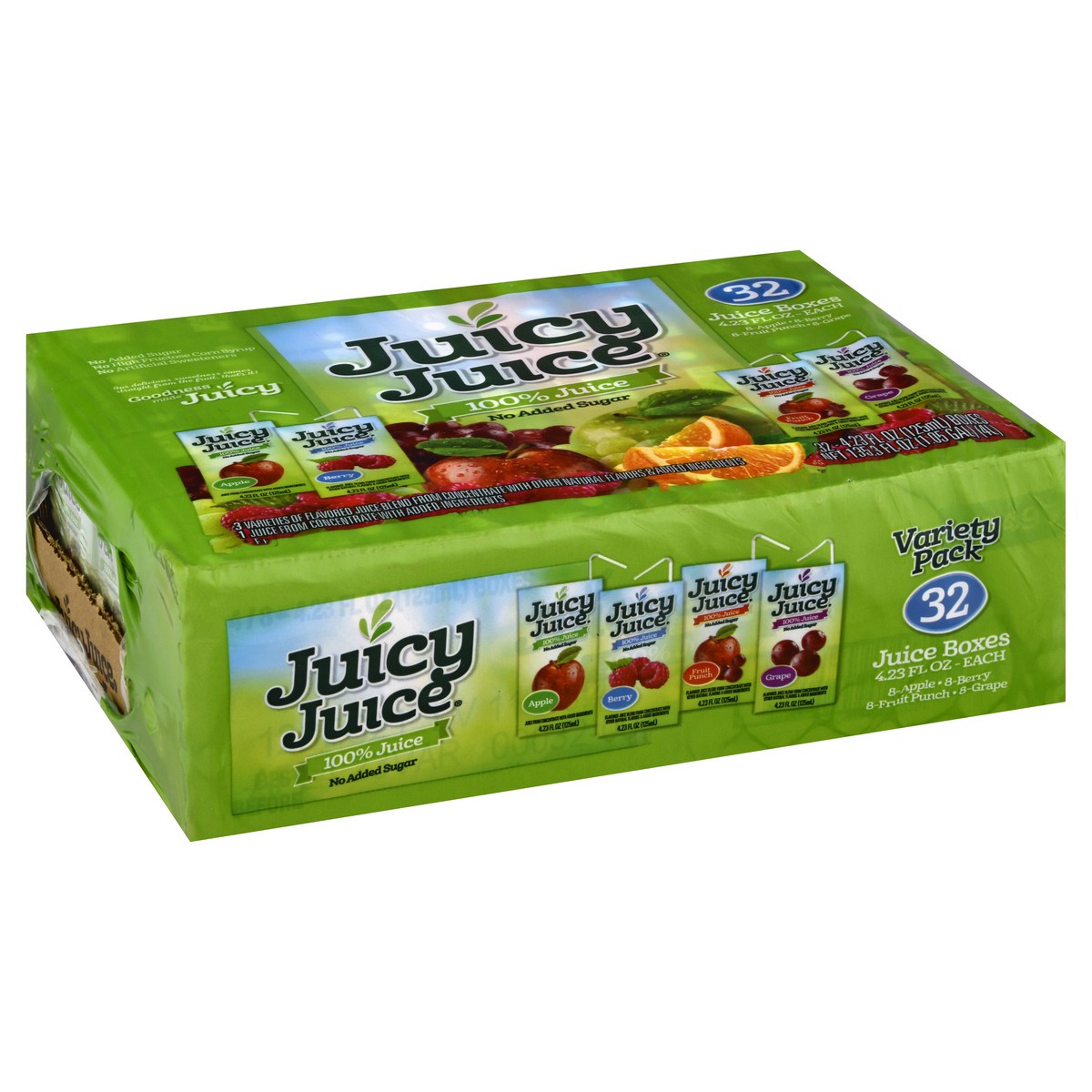 slide 2 of 9, Juicy Juice 100% Juice, Juice Box Variety Pack, 32 Count, 4.23 FL OZ Boxes, 32/4.23 oz