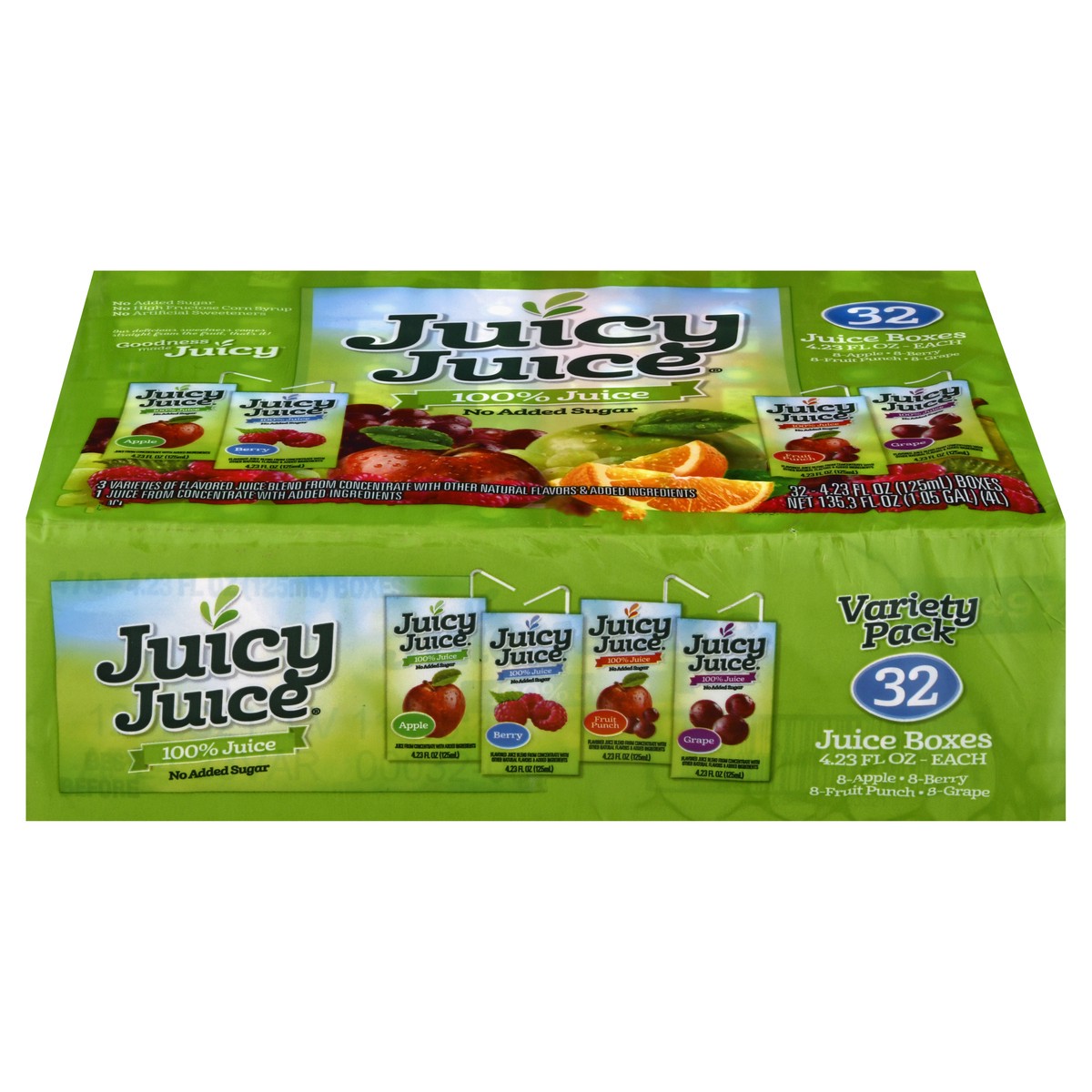 Juicy Juice Variety Pack No Added Sugar 100 Juice 32 ct 32/4.23 oz