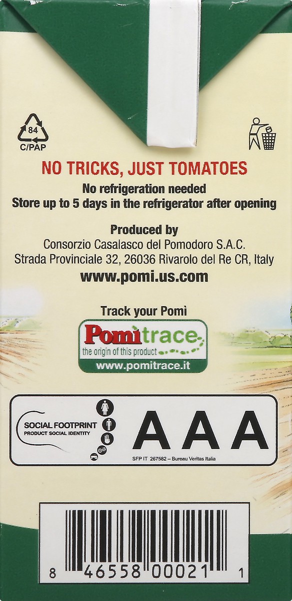 slide 8 of 13, Pomi Organic Strained Tomatoes, 26.46 oz