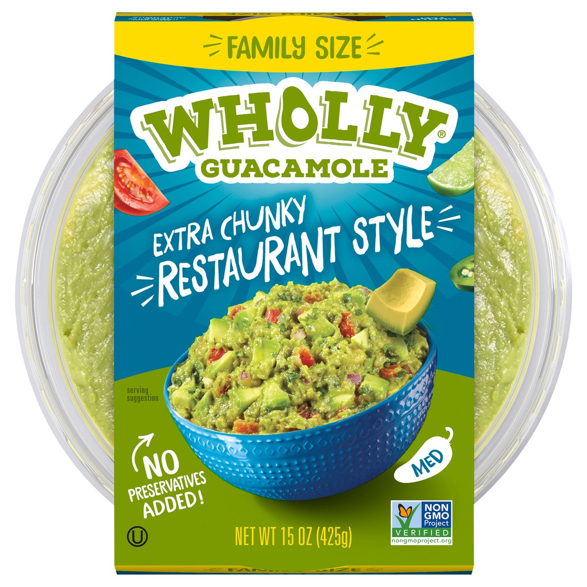 slide 1 of 10, Wholly Guacamole Restaurant Style Bowl - 15 OZ, 15 oz