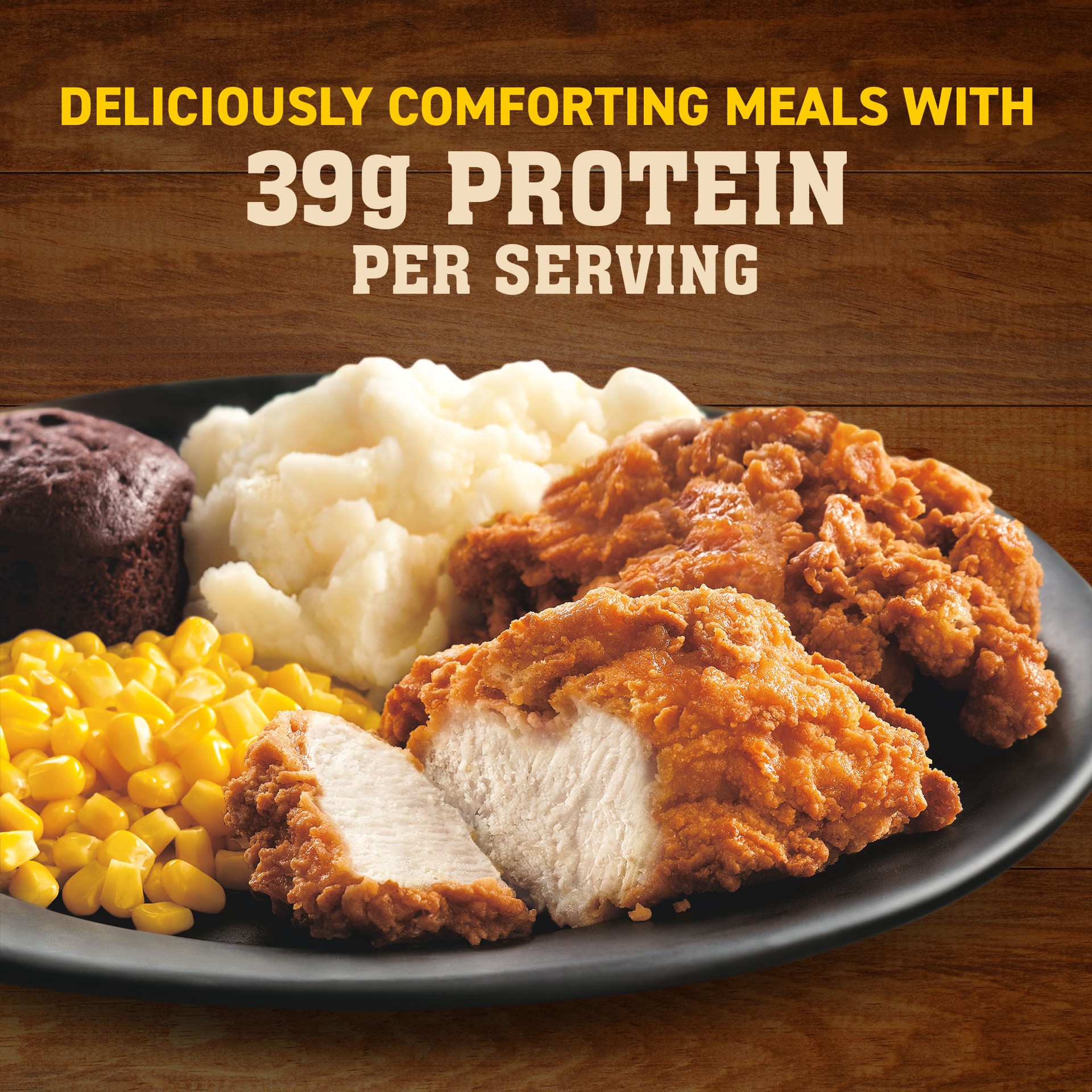 slide 3 of 5, Hungry-Man Frozen Classic Fried Chicken Dinner - 16oz, 16 oz