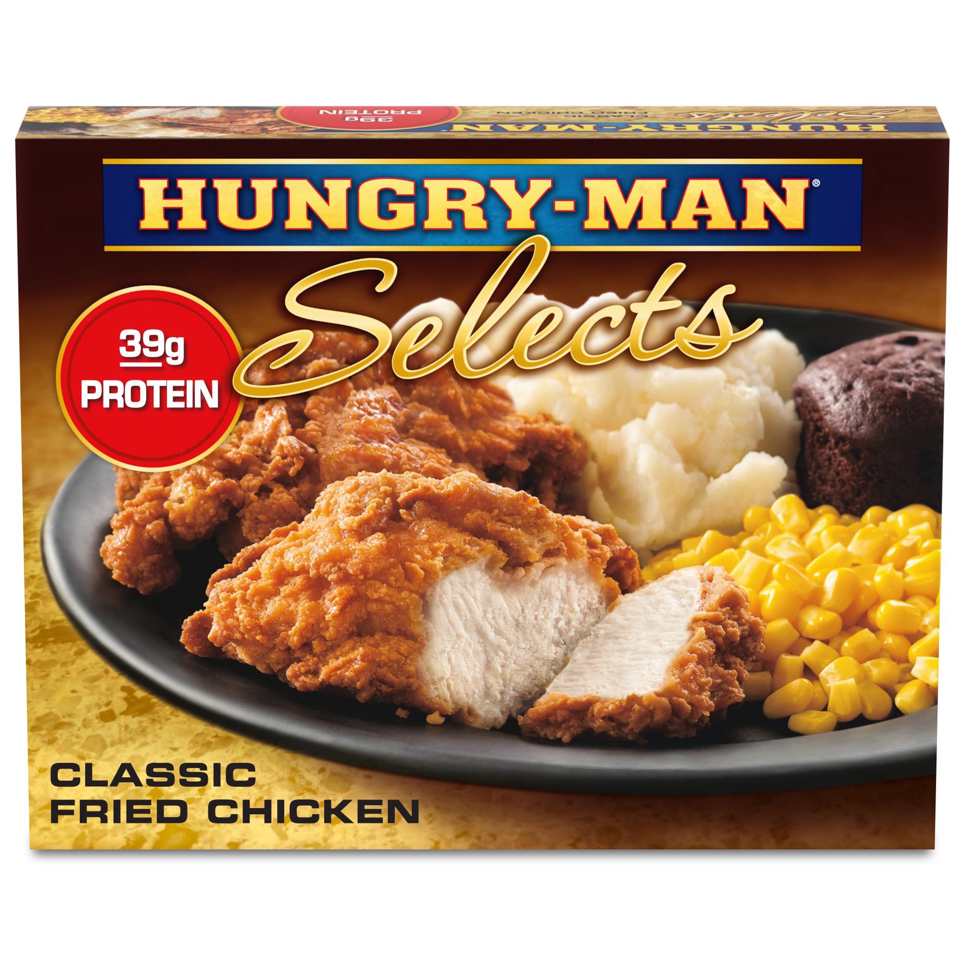 slide 1 of 5, Hungry-Man Frozen Classic Fried Chicken Dinner - 16oz, 16 oz