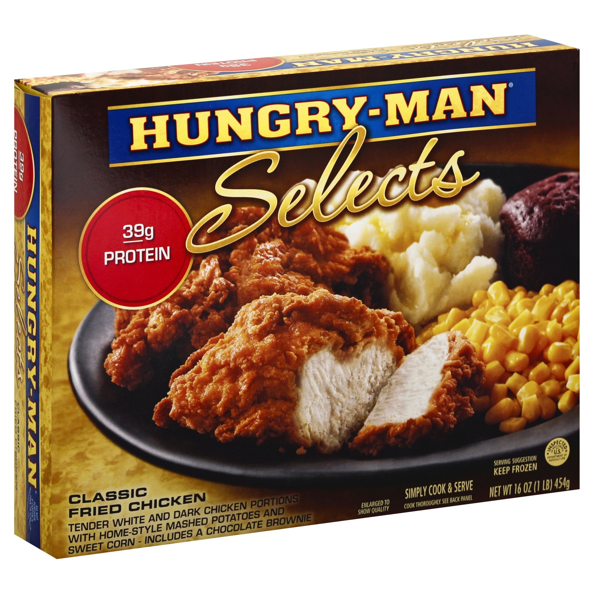HungryMan Classic Fried Chicken Frozen Dinner 16 oz Shipt