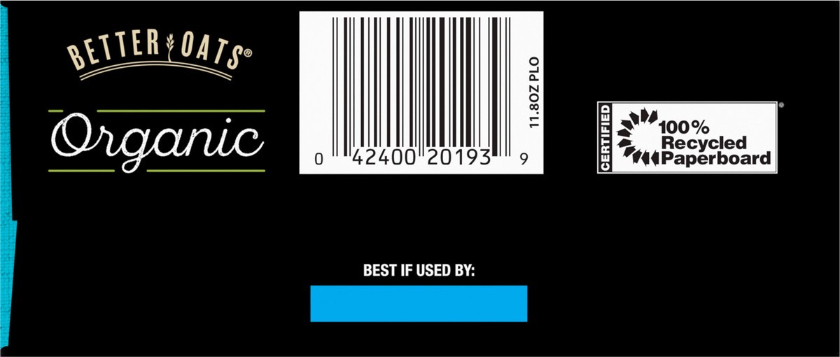slide 4 of 9, Better Oats Bare Organic Multigrain Hot Cereal with Flax Seeds, 8 Instant Multigrain Hot Cereal Pouches, 11.8 OZ Pack, 11.8 oz