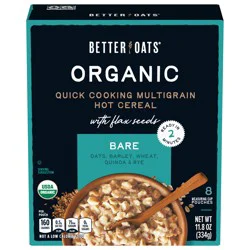 Better Oats Bare Organic Multigrain Hot Cereal with Flax Seeds