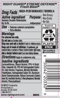 slide 10 of 10, Right Guard Xtreme Defense Fresh Blast Invisible Deodorant, 2.6 oz