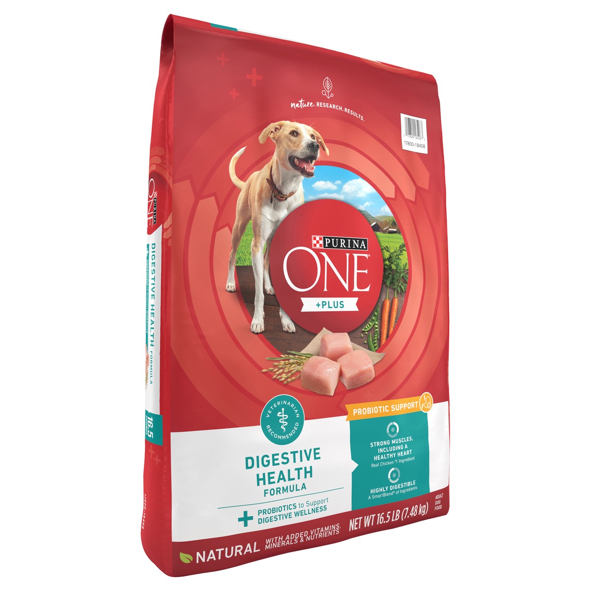 slide 4 of 9, Purina One Plus Digestive Health Formula Dry Dog Food Natural with Added Vitamins, Minerals and Nutrients, 16.5 lb