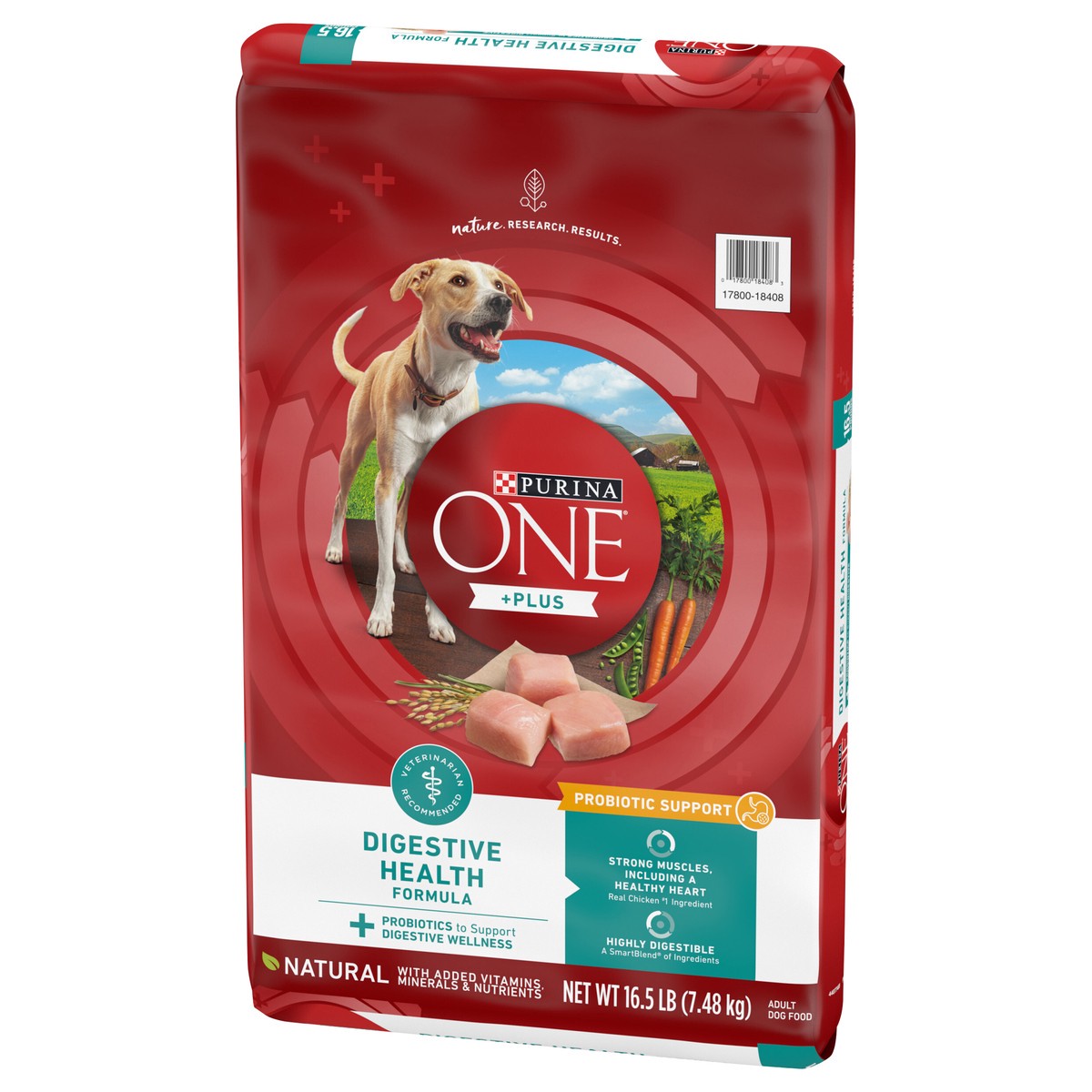 slide 2 of 9, Purina One Plus Digestive Health Formula Dry Dog Food Natural with Added Vitamins, Minerals and Nutrients, 16.5 lb