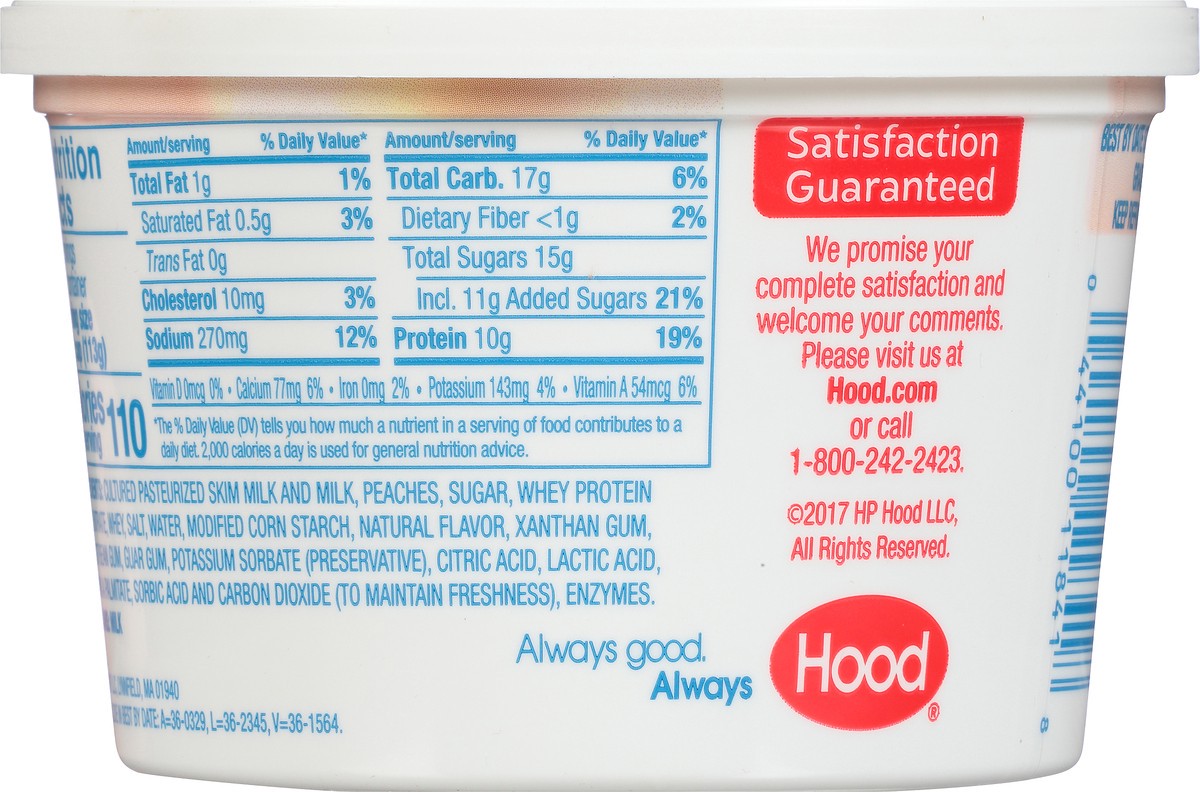 slide 5 of 8, Hood Low Fat Cottage Cheese with Peaches, 16 oz, 16 oz