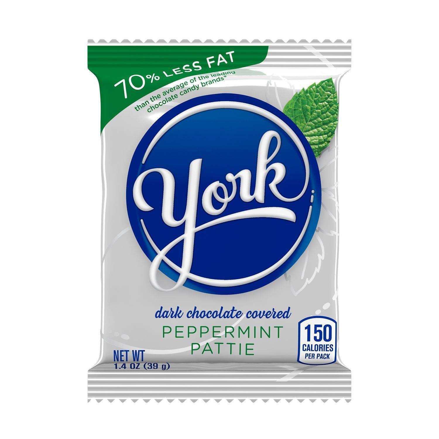 slide 1 of 1, York Dark Chocolate-Covered Peppermint Pattie, 1.4 oz