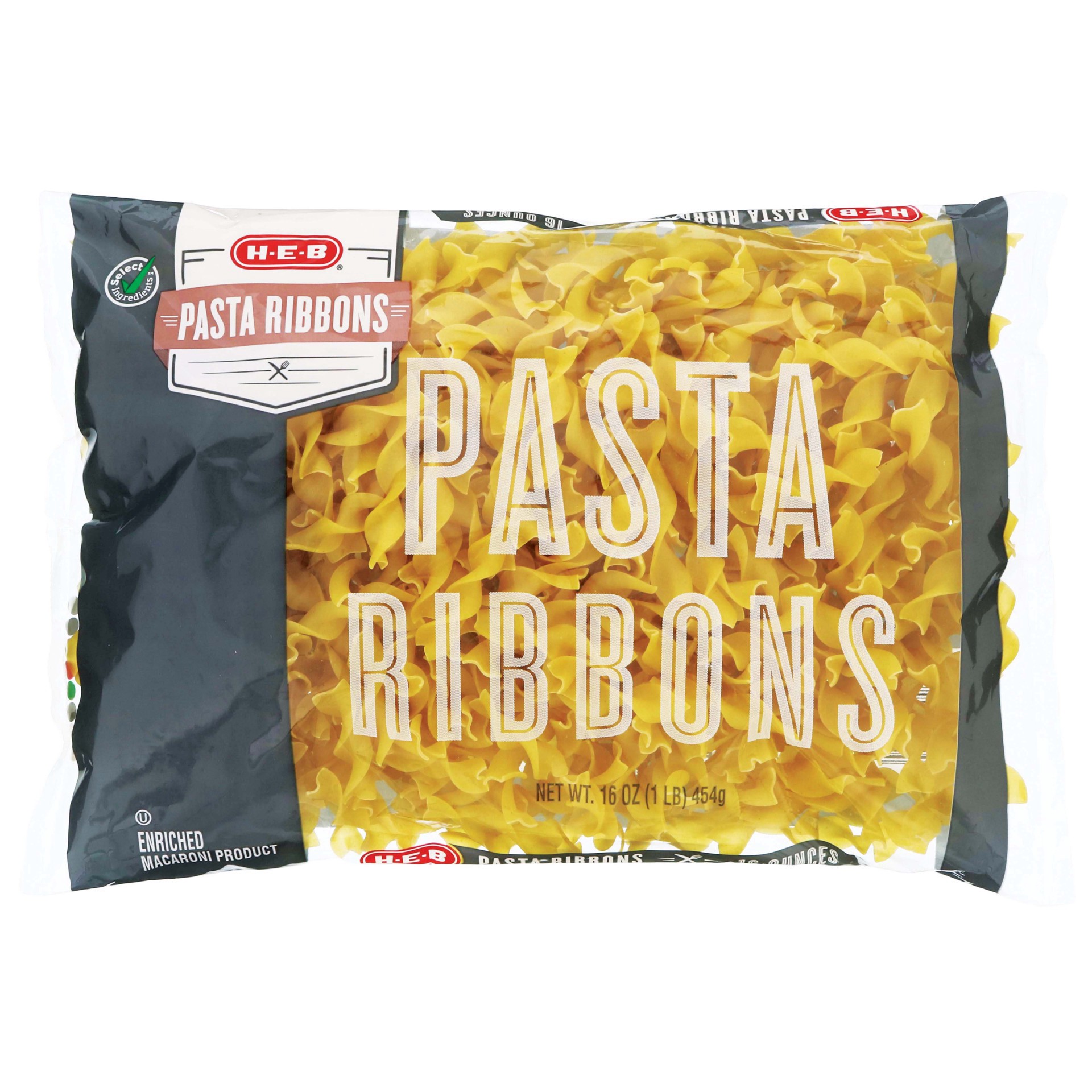 slide 1 of 1, H-E-B Pasta Ribbons Noodles, 16 oz