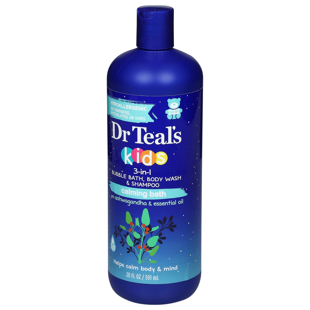 slide 3 of 4, Dr. Teal's Kids 3-in-1 Calming Bath Bubble Bath, Body Wash & Shampoo 20 fl oz, 20 fl oz