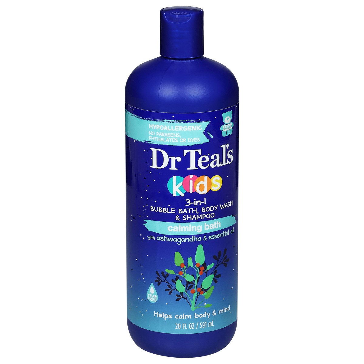slide 2 of 4, Dr. Teal's Kids 3-in-1 Calming Bath Bubble Bath, Body Wash & Shampoo 20 fl oz, 20 fl oz