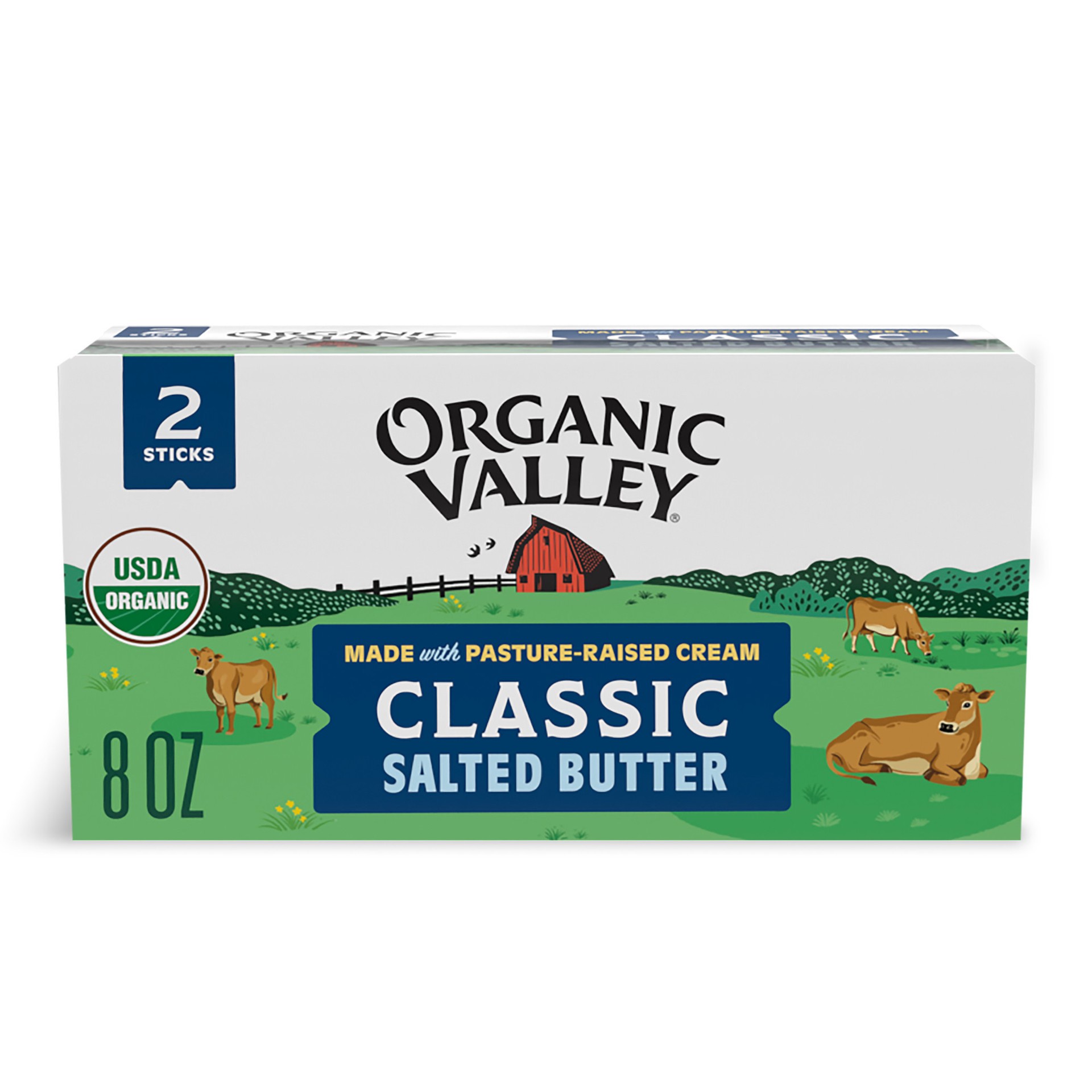 slide 1 of 10, Organic Valley Classic Salted Butter - 2 - 0.25 lb Sticks, 2 ct