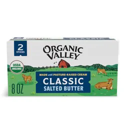 Organic Valley Classic Salted Butter - 2 - 0.25 lb Sticks