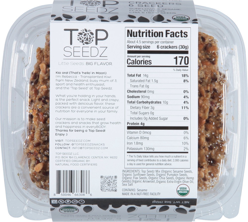 slide 2 of 3, Top Seedz Crackers, 5 oz