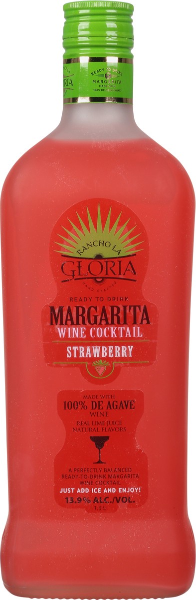 slide 6 of 9, Gloria Margarita Strawberry Wine Cocktail 1.5 l, 1.50 liter