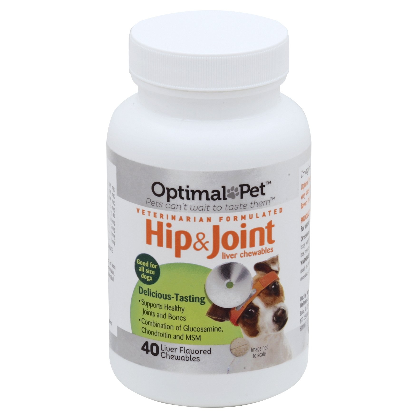 slide 1 of 2, Optimal Pet Hip & Joint Liver Flavored Chewables, 40 ct