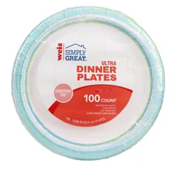 Weis Quality Ultra Dinner 100CT Paper Plates