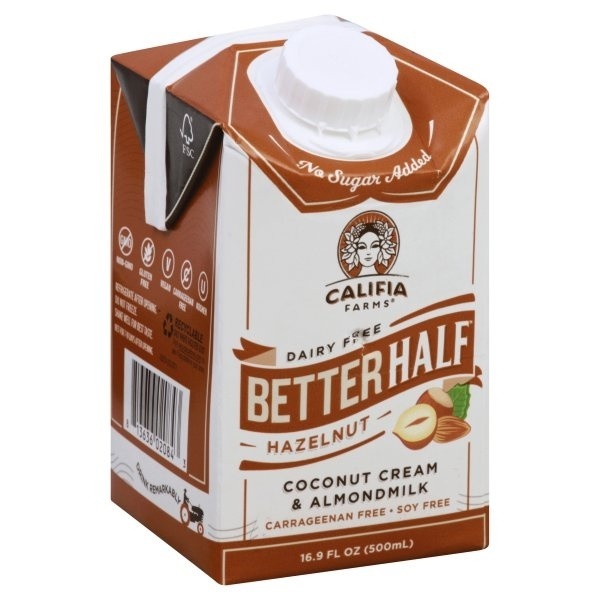 slide 1 of 1, Califia Farms Better Half Hazelnut Coconut Cream & Almondmilk, 16.9 fl oz