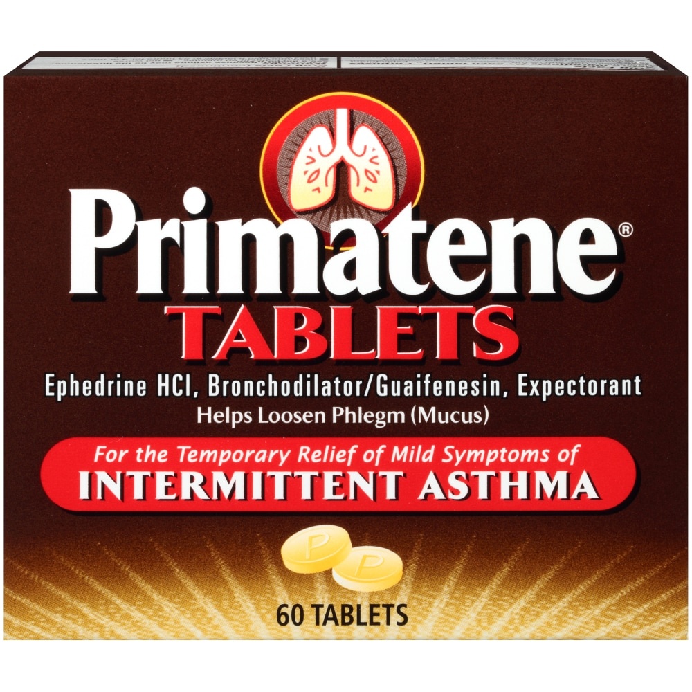 slide 1 of 1, Primatene Bronchial Asthma Relief Tablets, 60 ct