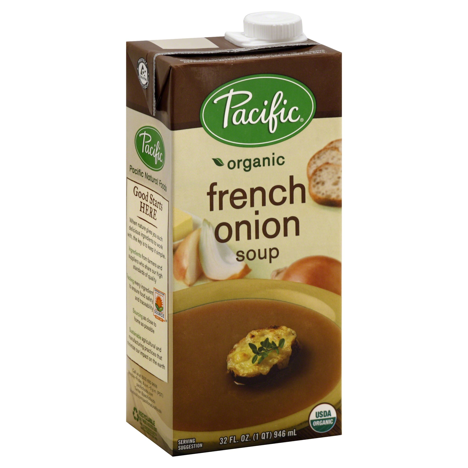 slide 1 of 5, Pacific Organic French Onion Soup, 32 fl oz