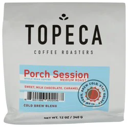 Topeca Coffee Porch Session Blend Whole Bean - 12 oz