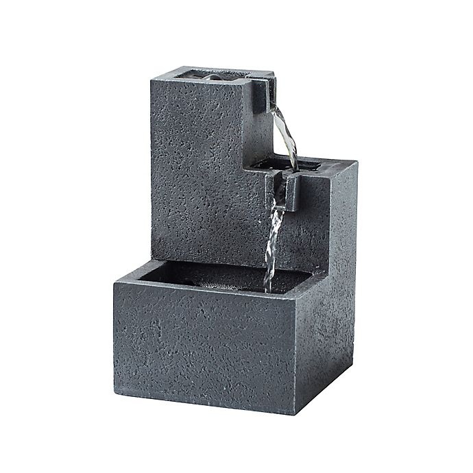 slide 1 of 1, Global Caravan Square Tabletop Fountain, 11 in