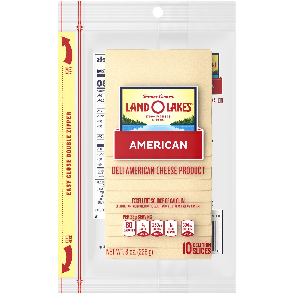 slide 1 of 5, Land O'Lakes White Deli American Cheese Product, 10 Slices, 8 oz Pack, 8 oz