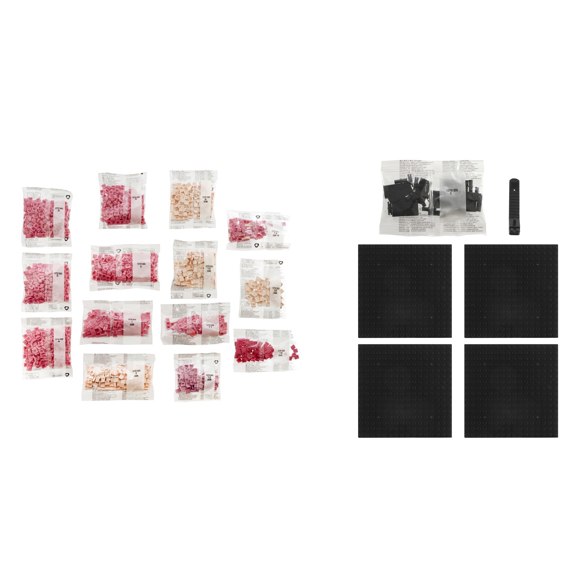 slide 5 of 6, 10" X 10" Gummy Bear Pixelated Brick Art Kit By Make Market, 10 in x 10 in