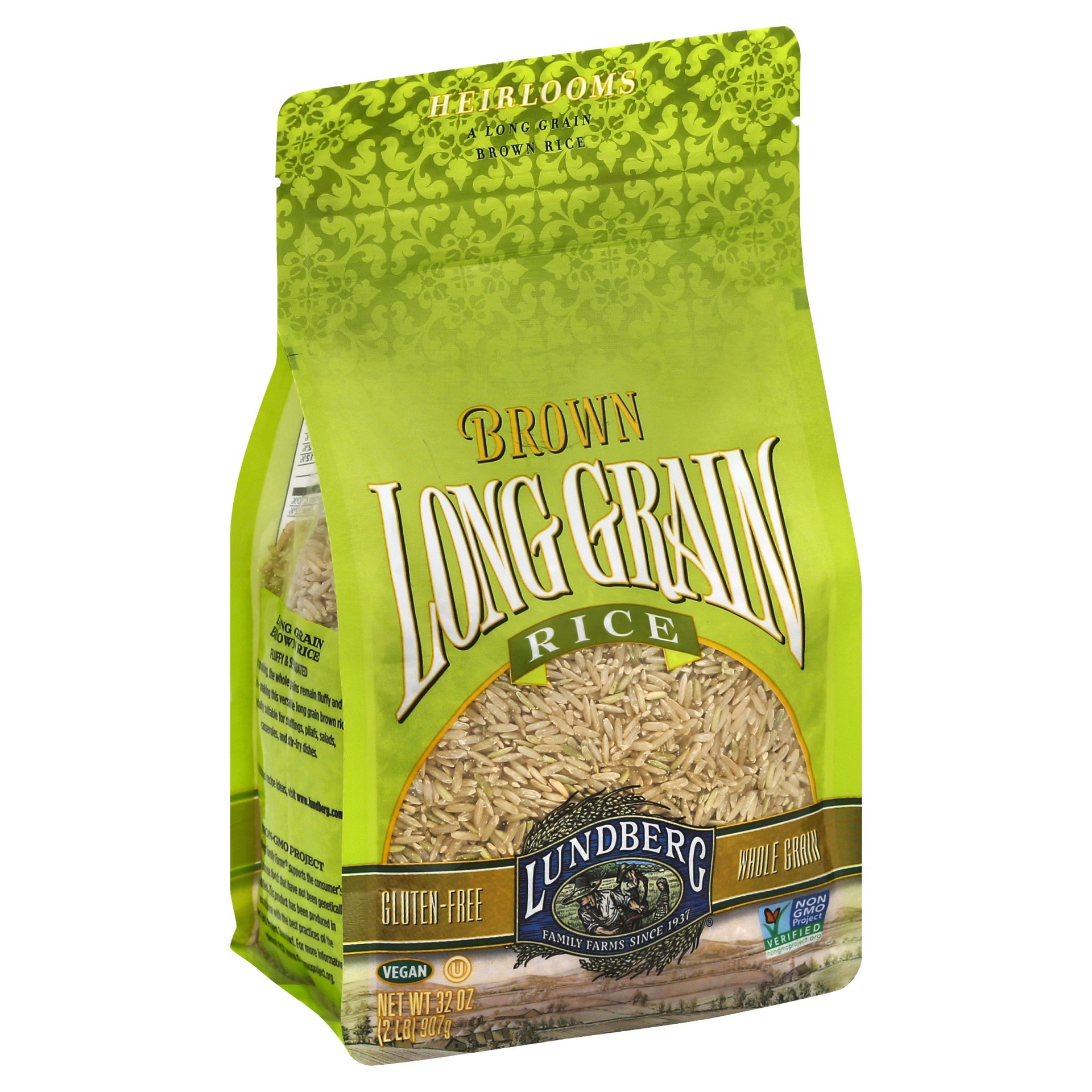 slide 1 of 9, Lundberg Family Farm Long Grain Brown Rice, 32 oz