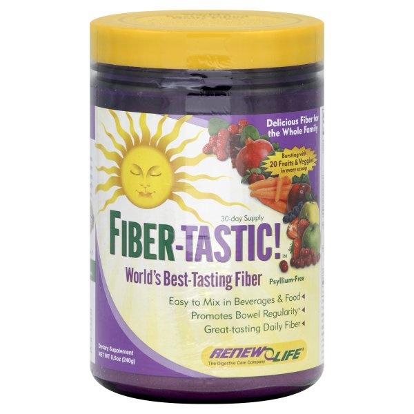 slide 1 of 1, Renew Life Fiber-Tastic Powder, 8.5 oz