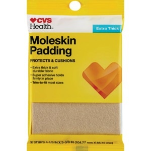 slide 1 of 1, CVS Health Moleskin Foam Padding, 2 ct