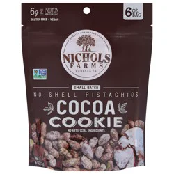 Nichols Farms No Shell Cocoa Cookie Pistachios 6 oz